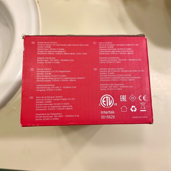 SUNUV SUN 9C 2 IN 1 LED UV LAMP NAIL LAMP CURING 2XS FASTER 18 LED EUC IN BOX - Picture 9 of 16